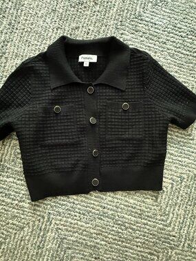 Women's Knit short sleeve cardigan